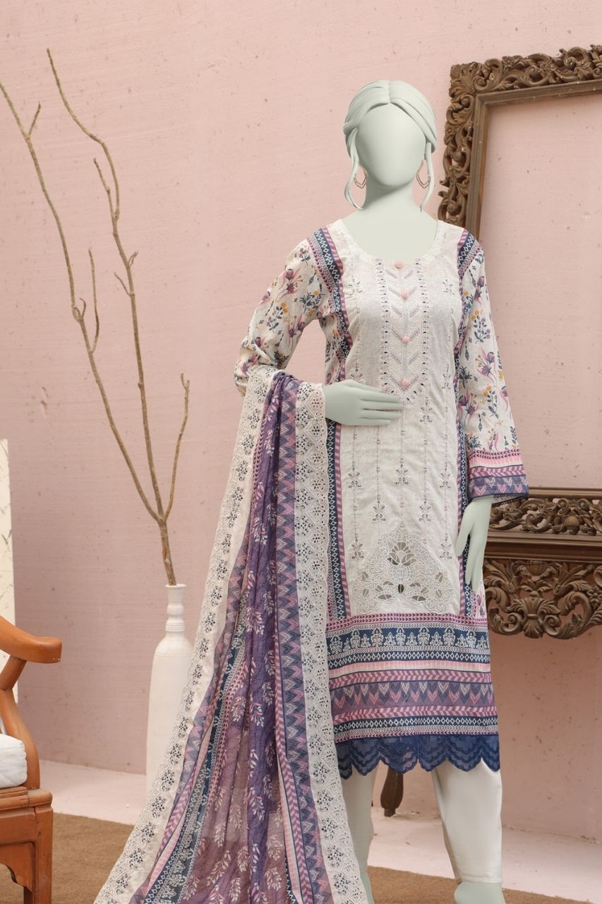 Almeerah Emb With Cutwork Dupatta Lawn 3PC