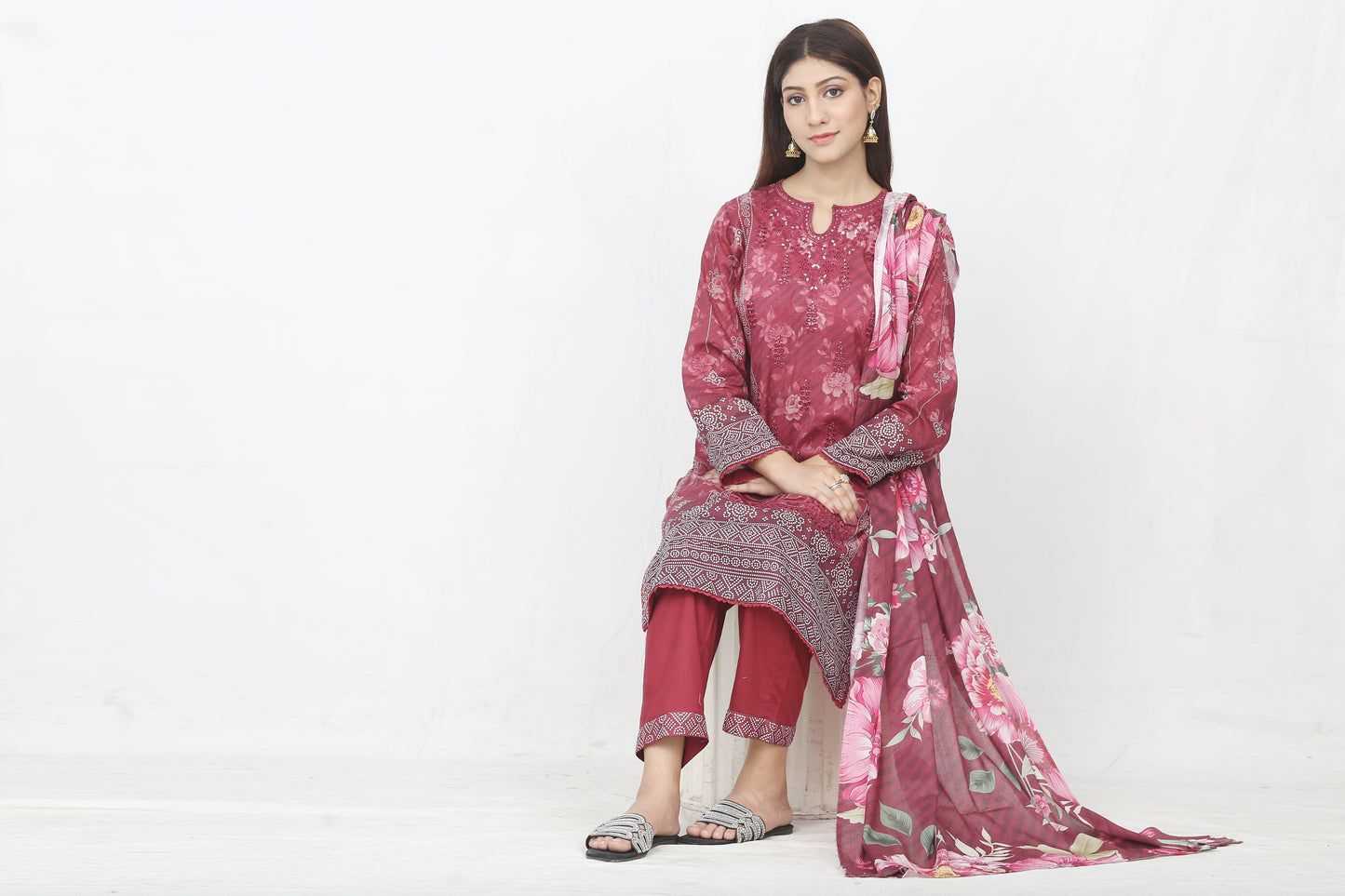Ronaq By Anaya Noor Embroidered 3PC