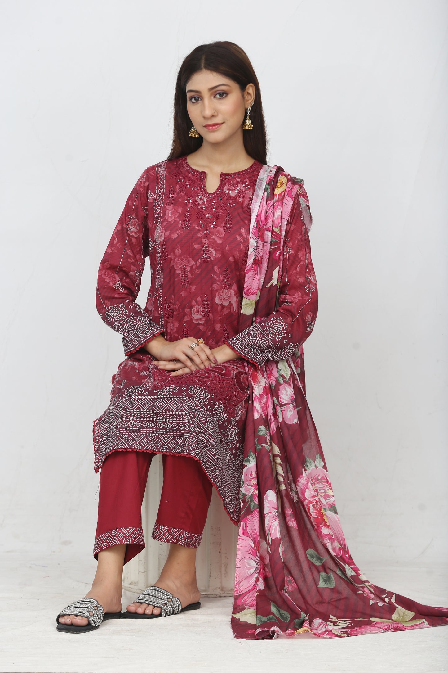 Ronaq By Anaya Noor Embroidered 3PC