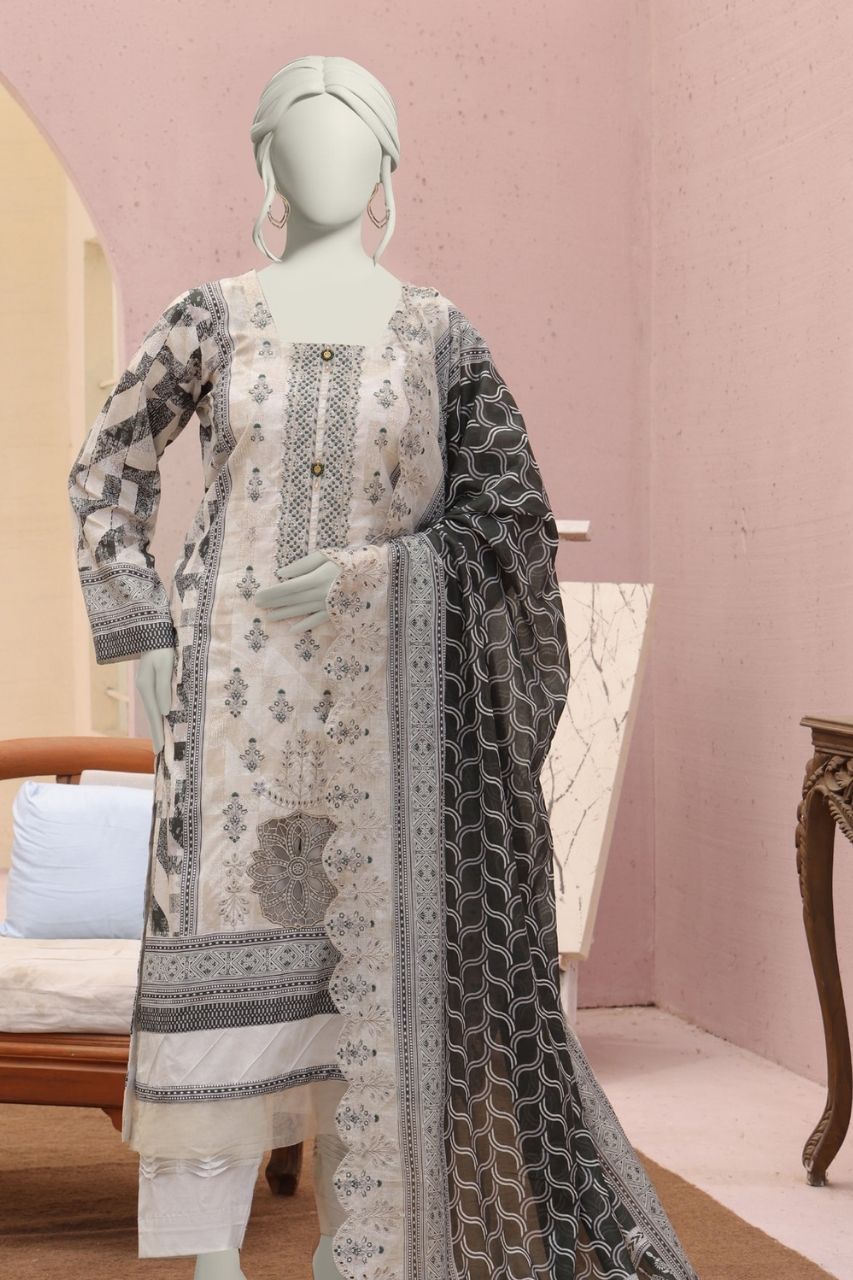 Almeerah Emb With Cutwork Dupatta Lawn 3PC