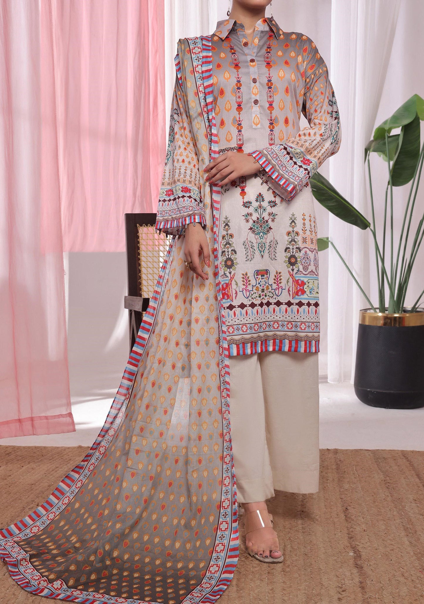 Aanchal Digital Printed Lawn 3PC