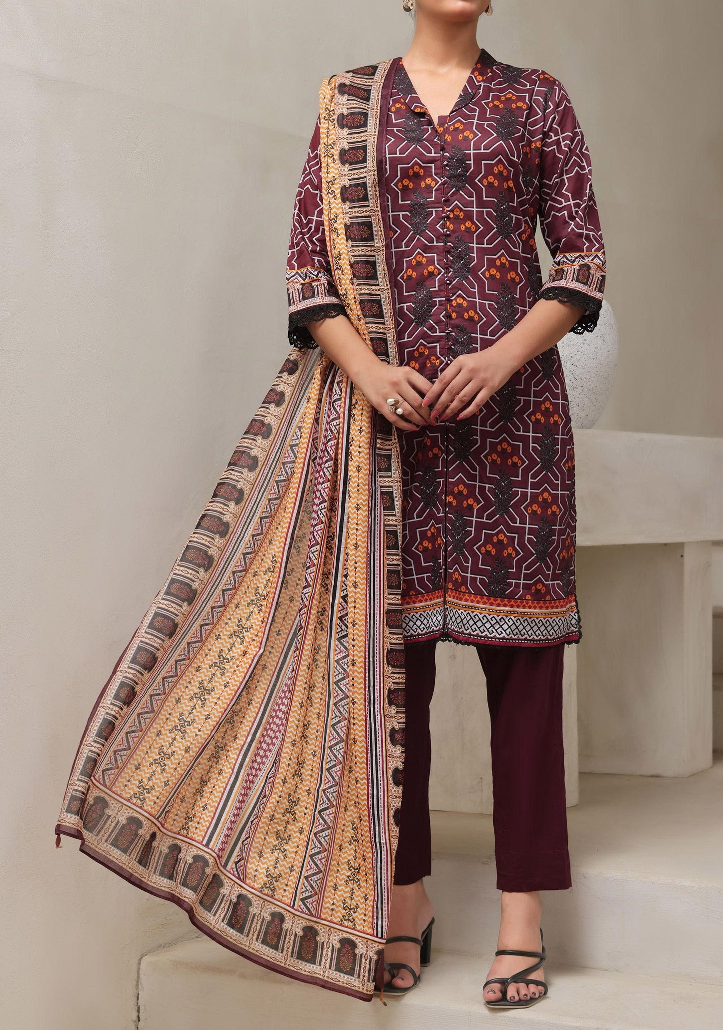 Aanchal Digital Printed Lawn 3PC