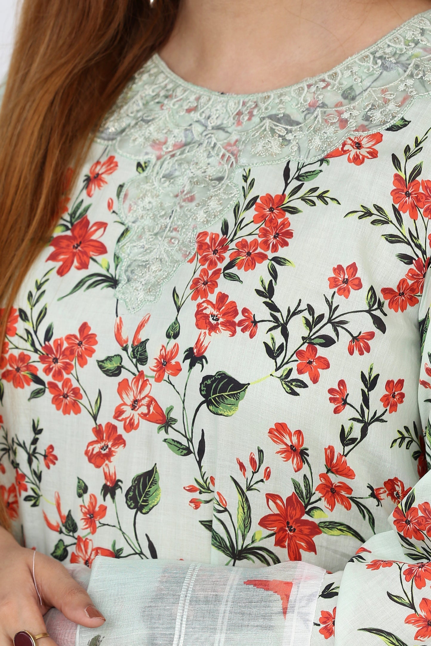 Baroque Embroidered With Patches Lawn 3PC