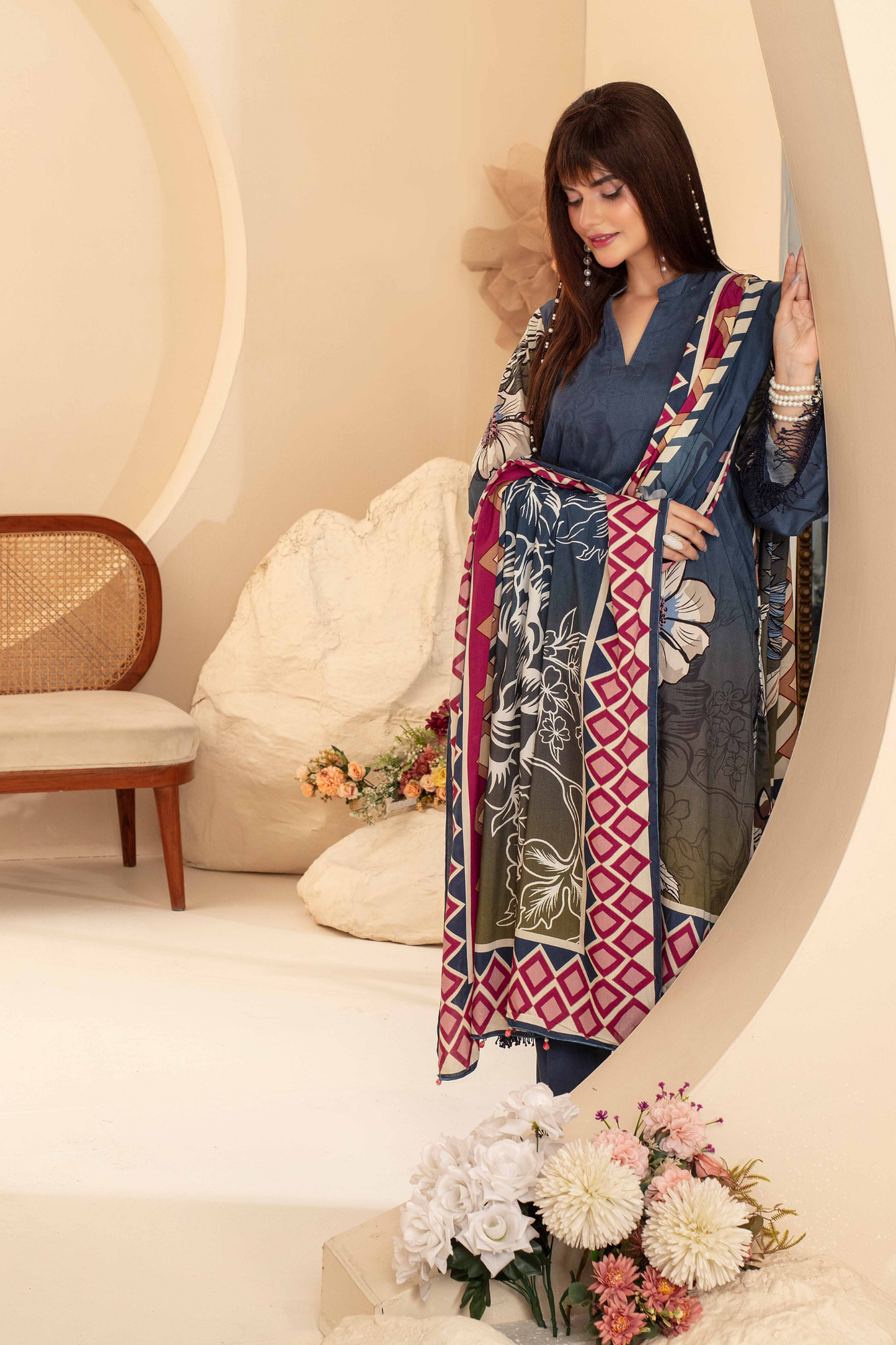 Feroza Digital Printed Linen 3PC