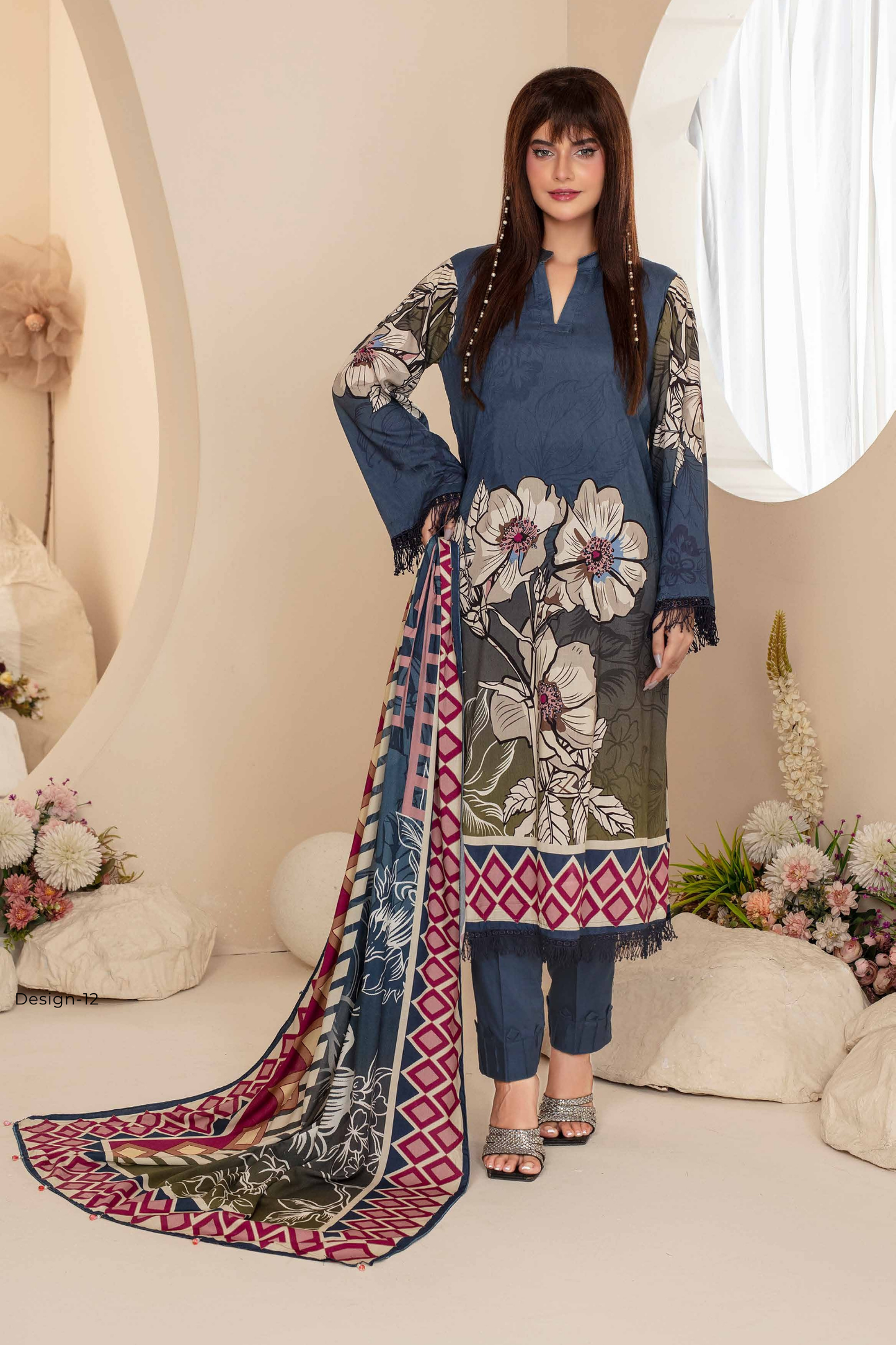Feroza Digital Printed Linen 3PC