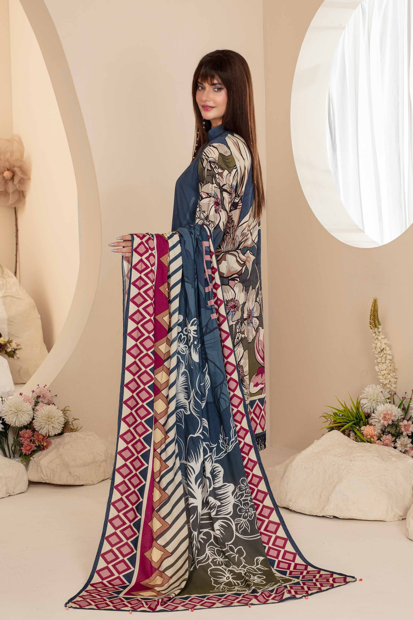 Feroza Digital Printed Linen 3PC