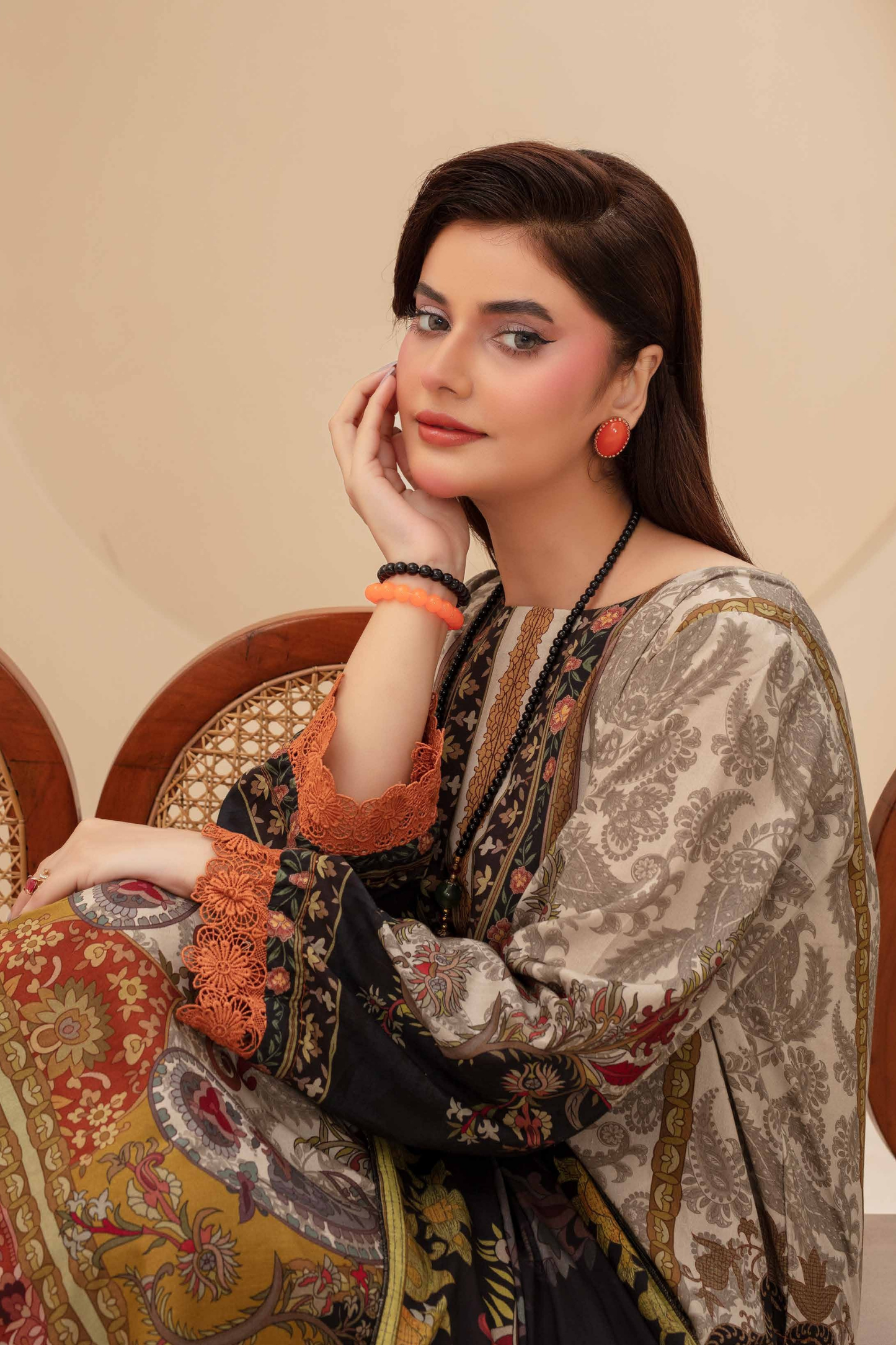 Feroza Digital Printed Linen 3PC