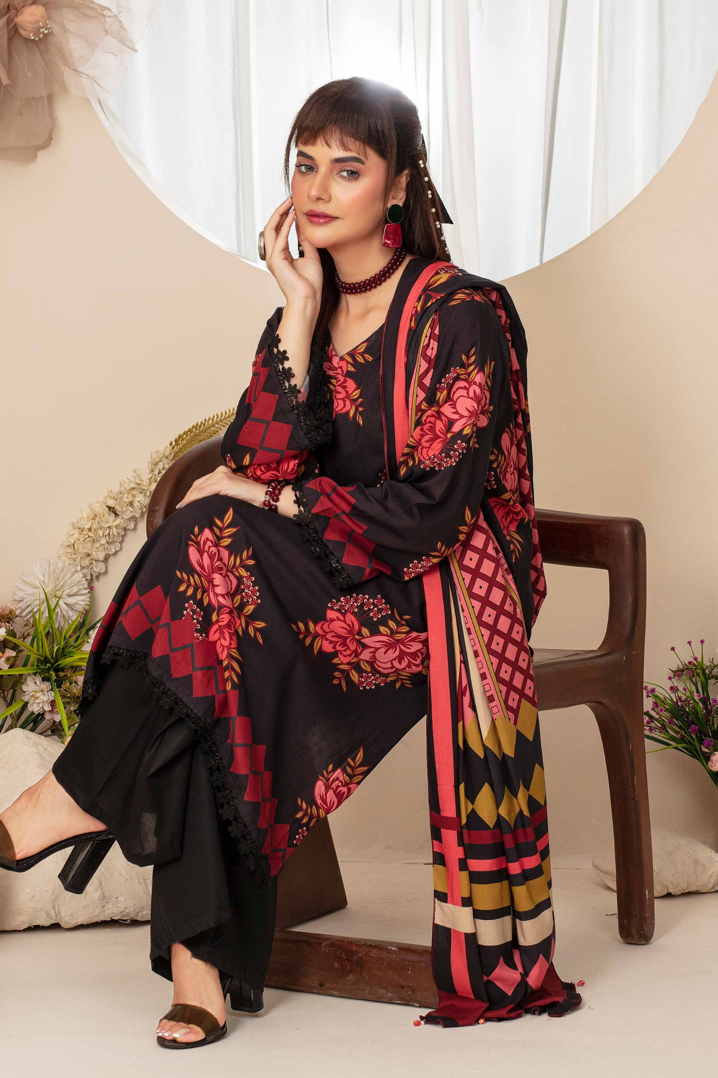 Feroza Digital Printed Linen 3PC