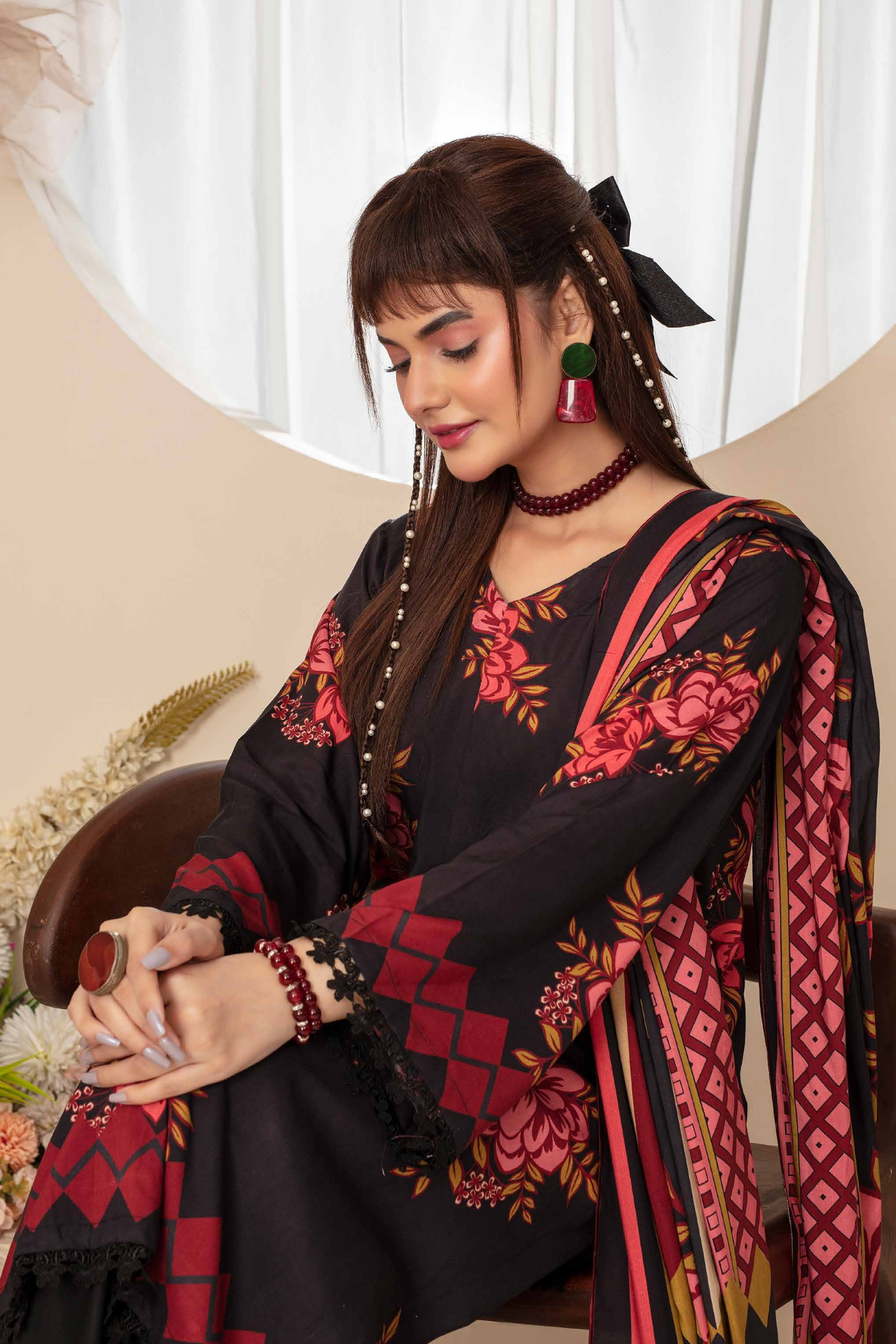Feroza Digital Printed Linen 3PC