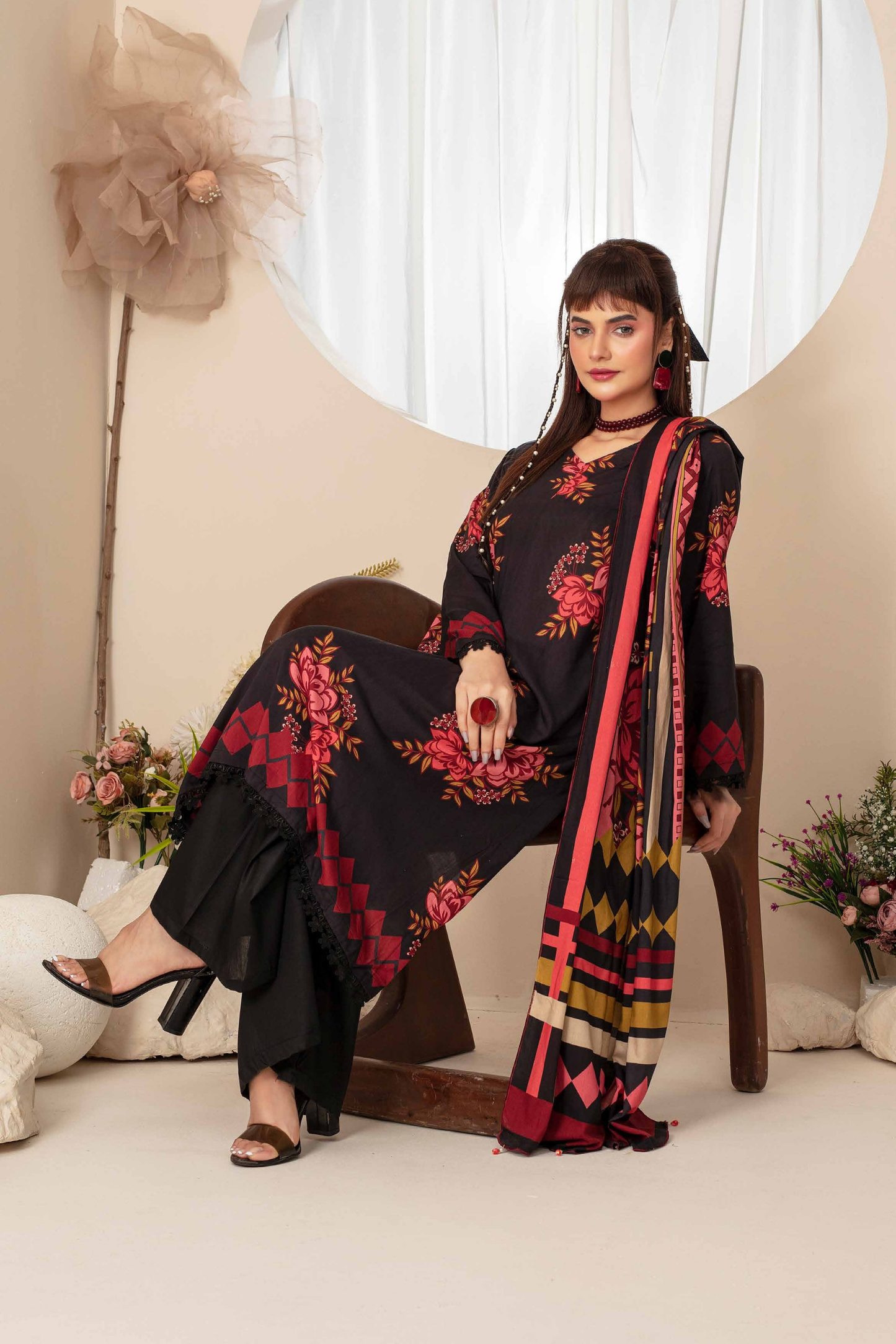 Feroza Digital Printed Linen 3PC