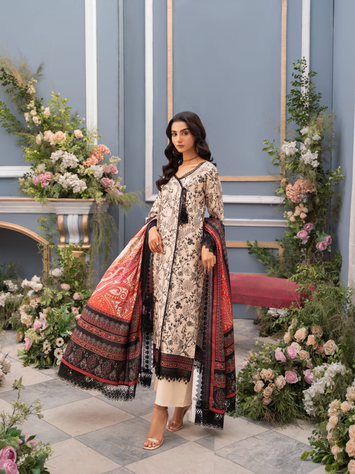Mausummery Digital Printed Linen 3PC
