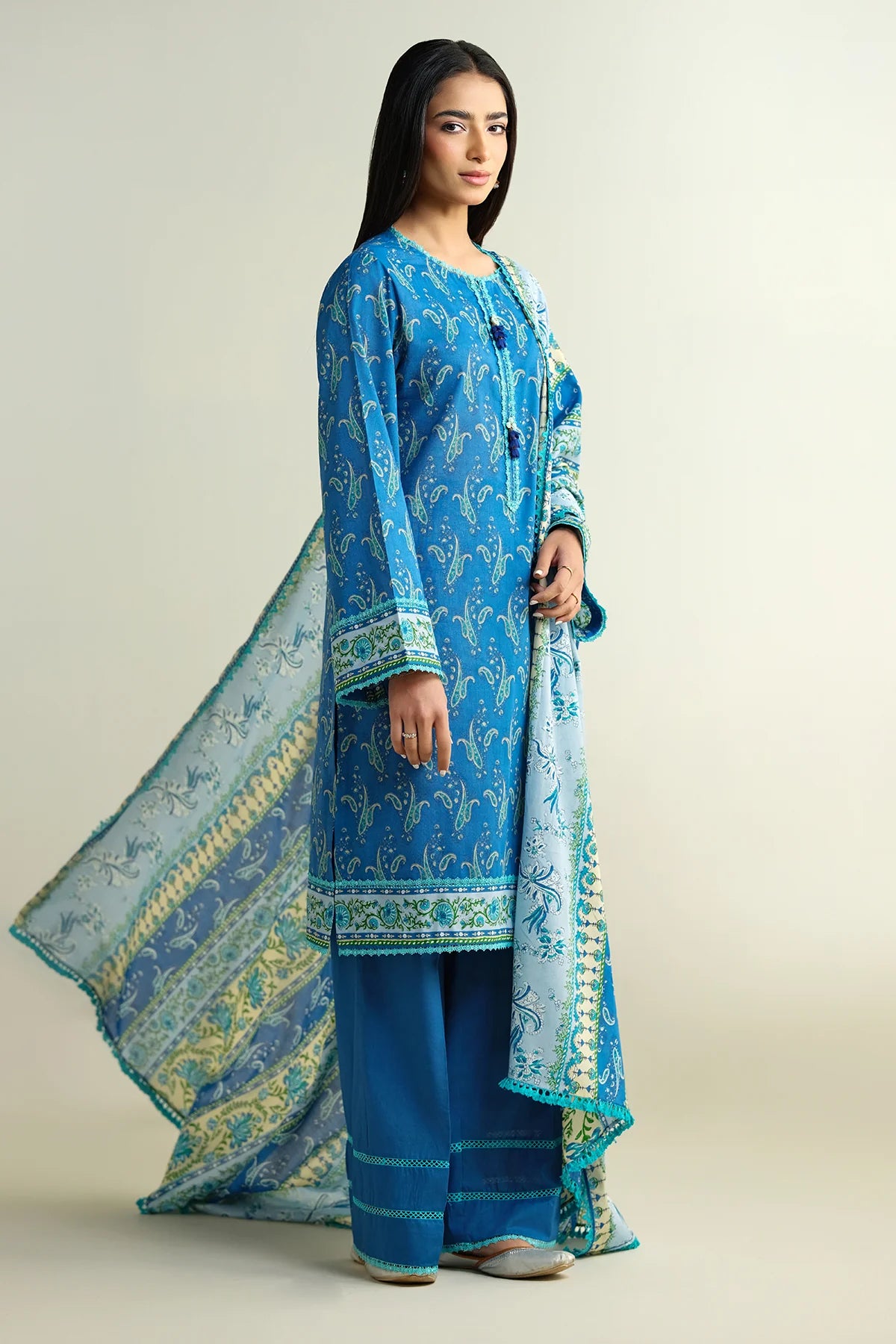 Kayseria Digital Printed Cambric Cotton 3PC