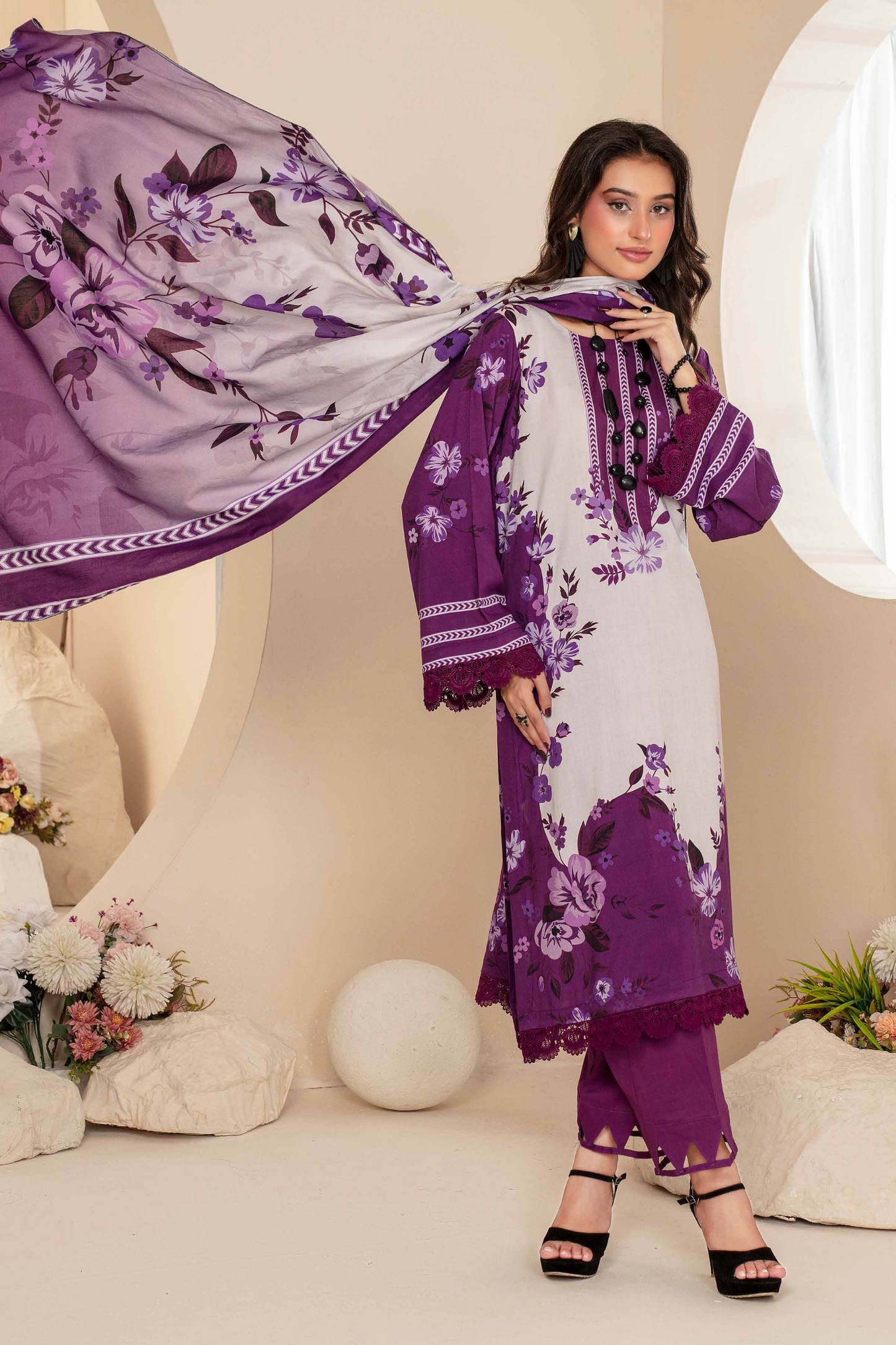 Feroza Digital Printed Linen 3PC