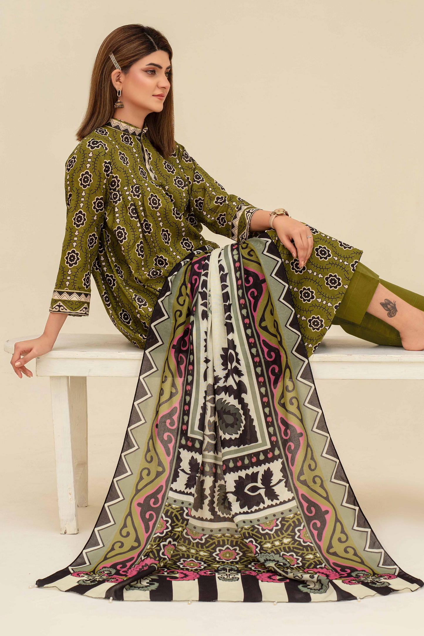 Mehar By Fiza Noor Printed Khaddar 3PC