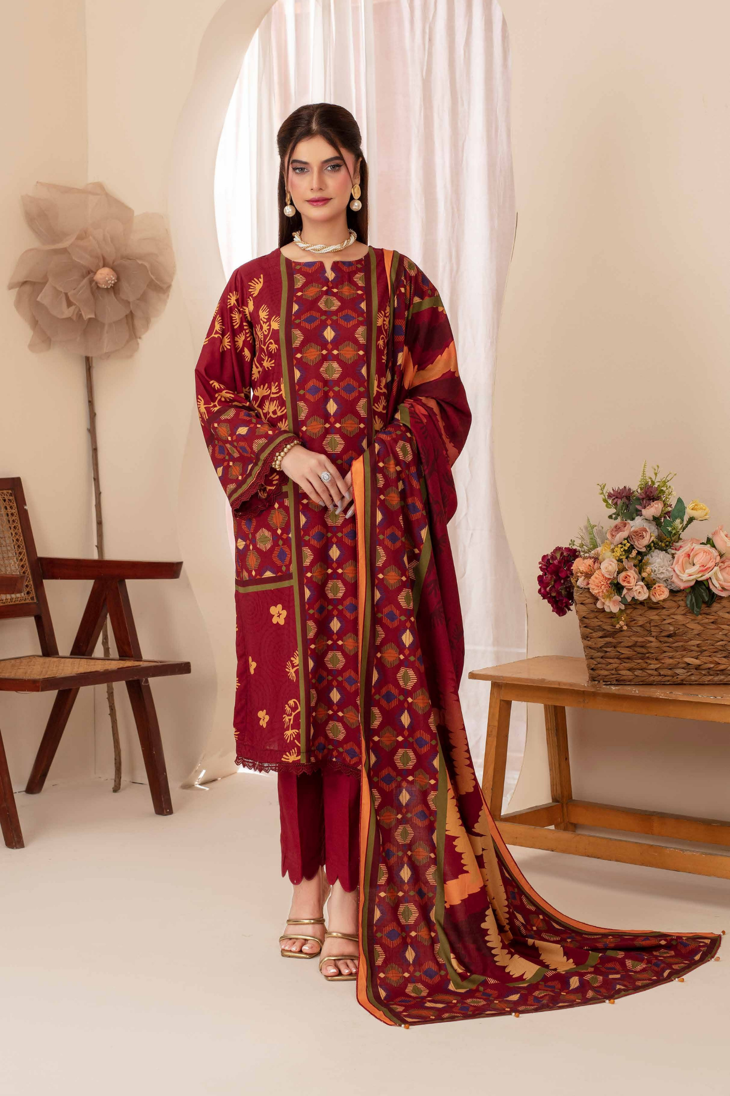 Feroza Digital Printed Linen 3PC