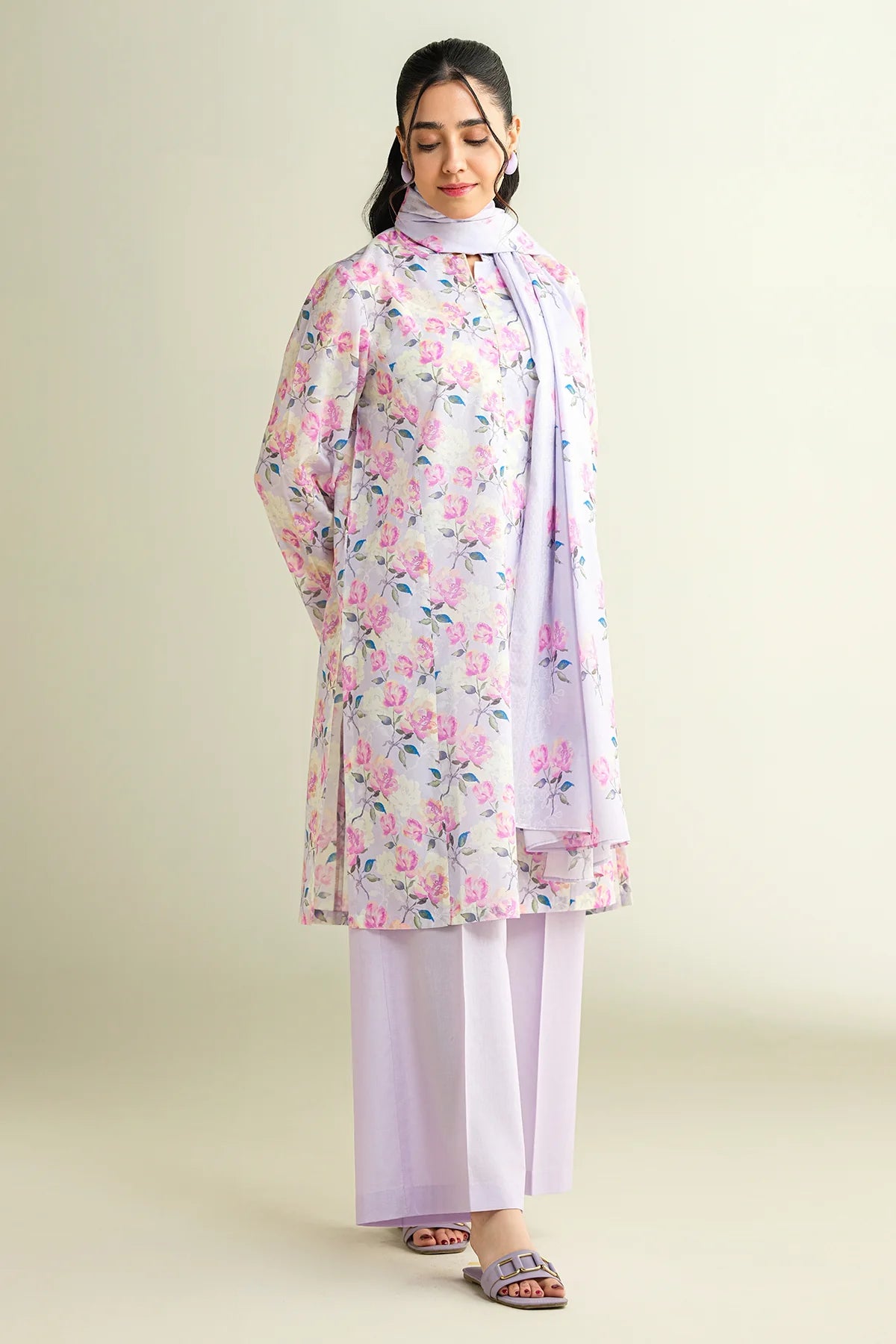 Kayseria Digital Printed Cambric Cotton 3PC