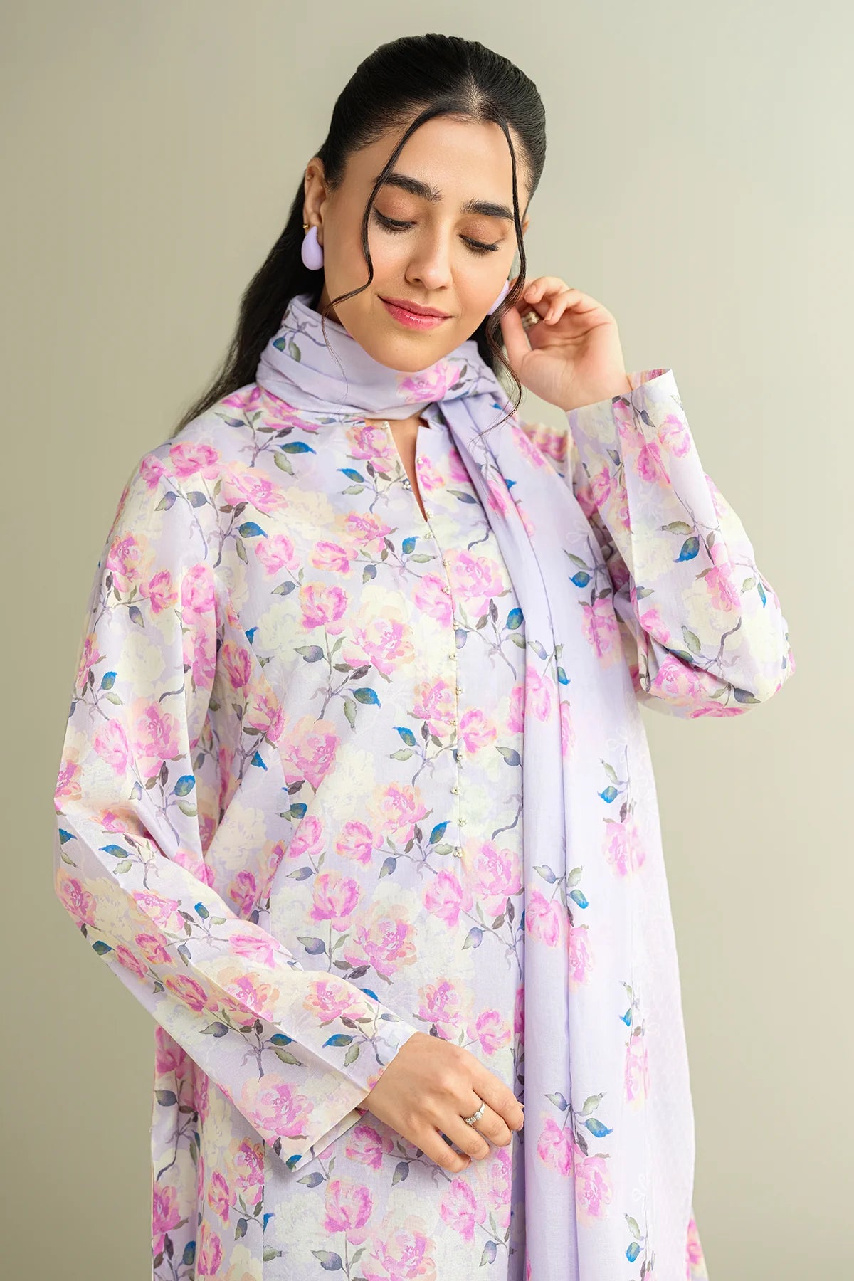 Kayseria Digital Printed Cambric Cotton 3PC
