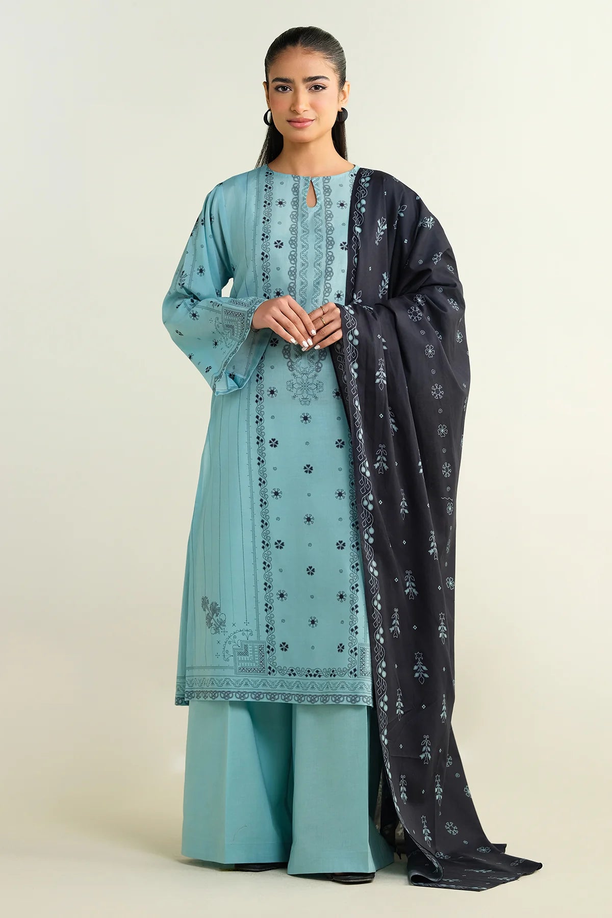 Kayseria Digital Printed Cambric Cotton 3PC