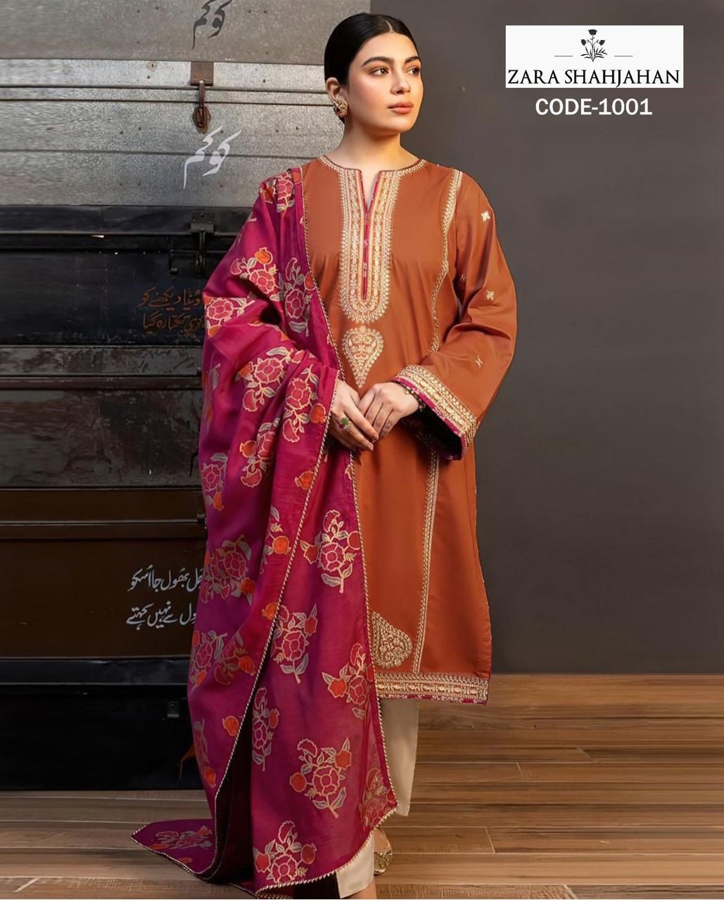 Zara Shah Jahan Emb Luxury Lawn 3PC