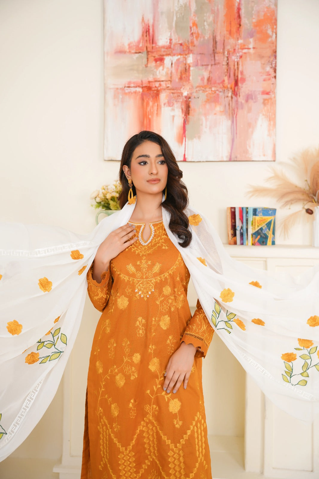 Charizma Cambric Embroidered 3PC
