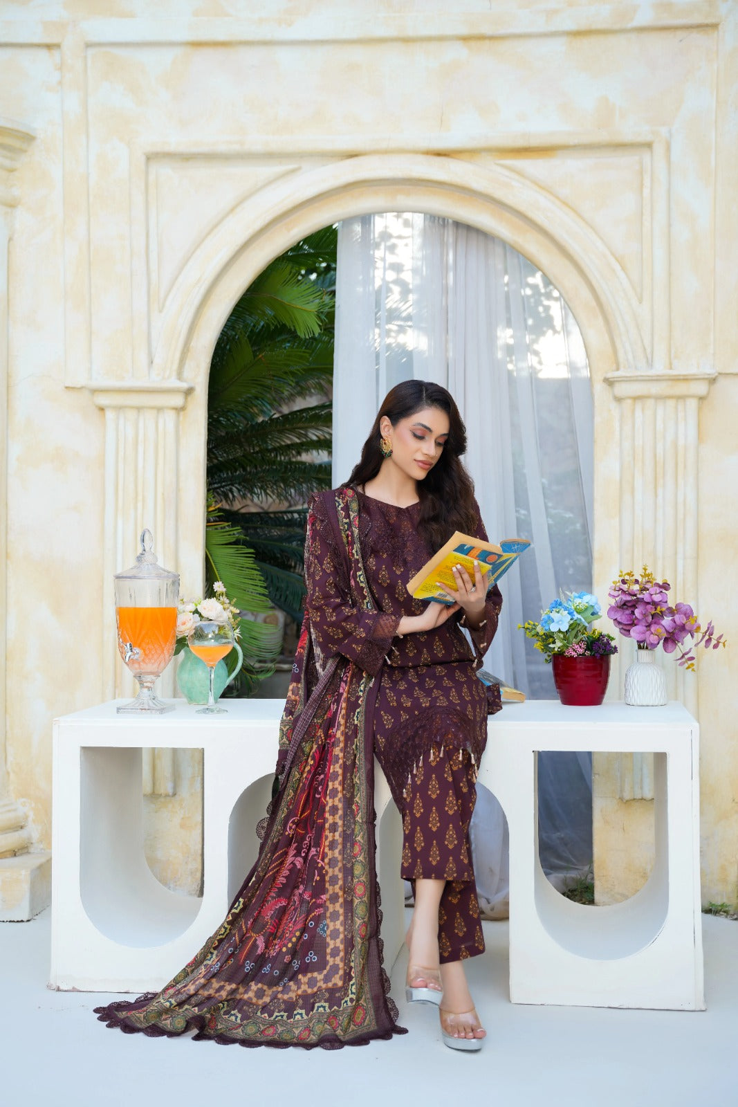 Dastoor By Anaya Noor Digital Printed Cambric With Patches 3-PC