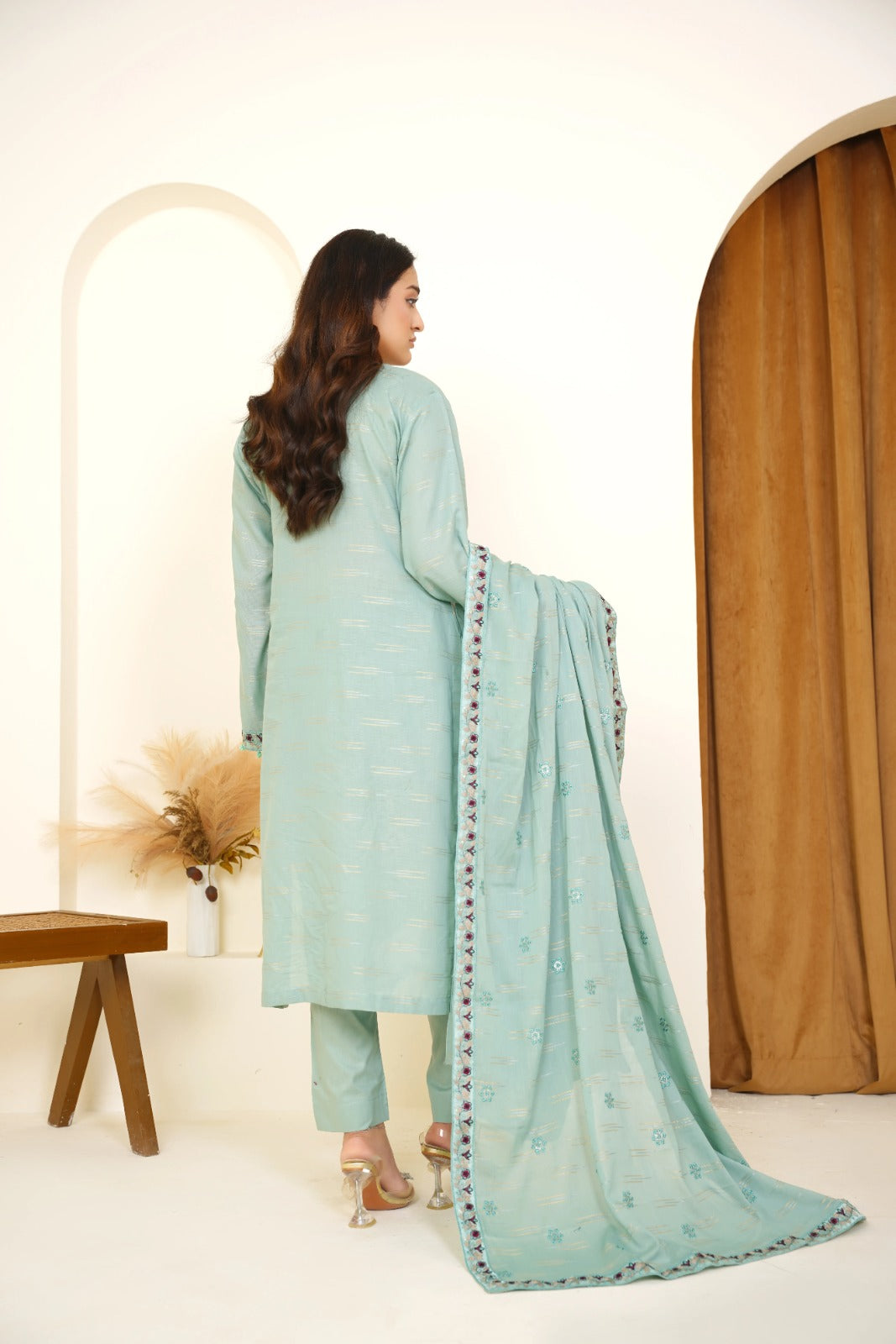 Meharbano By Anaya Noor Cambric Jacquard Emb 3PC
