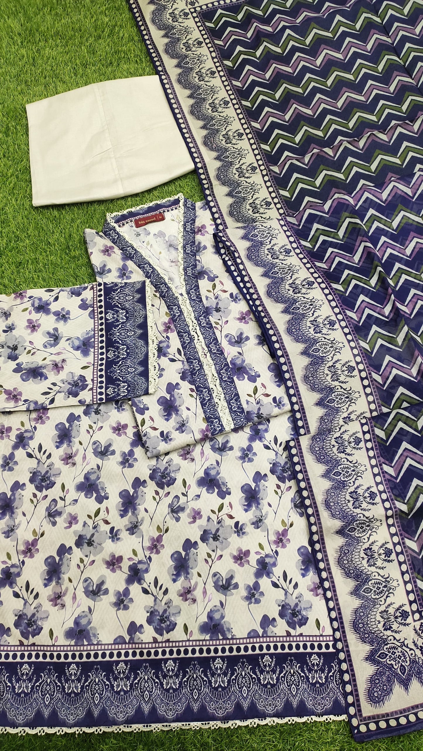 Bin Saeed Printed Lawn 3-PC