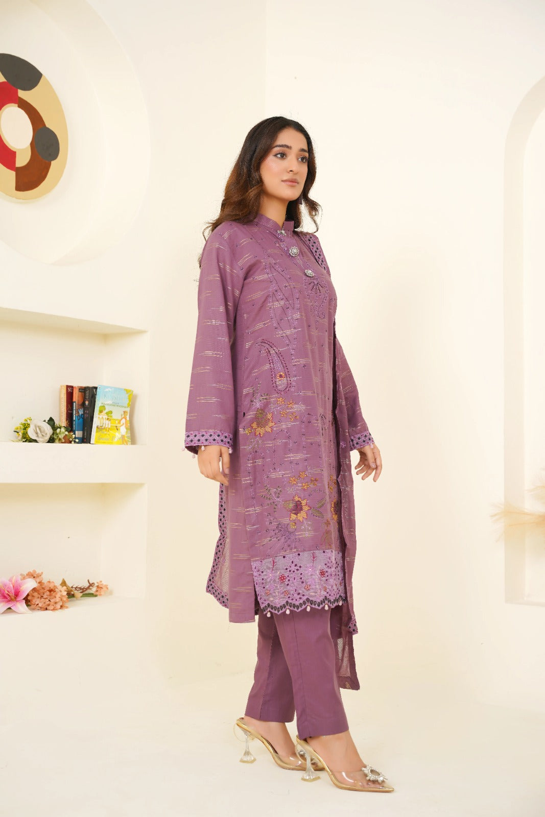 Meharbano By Anaya Noor Cambric Jacquard Emb 3PC