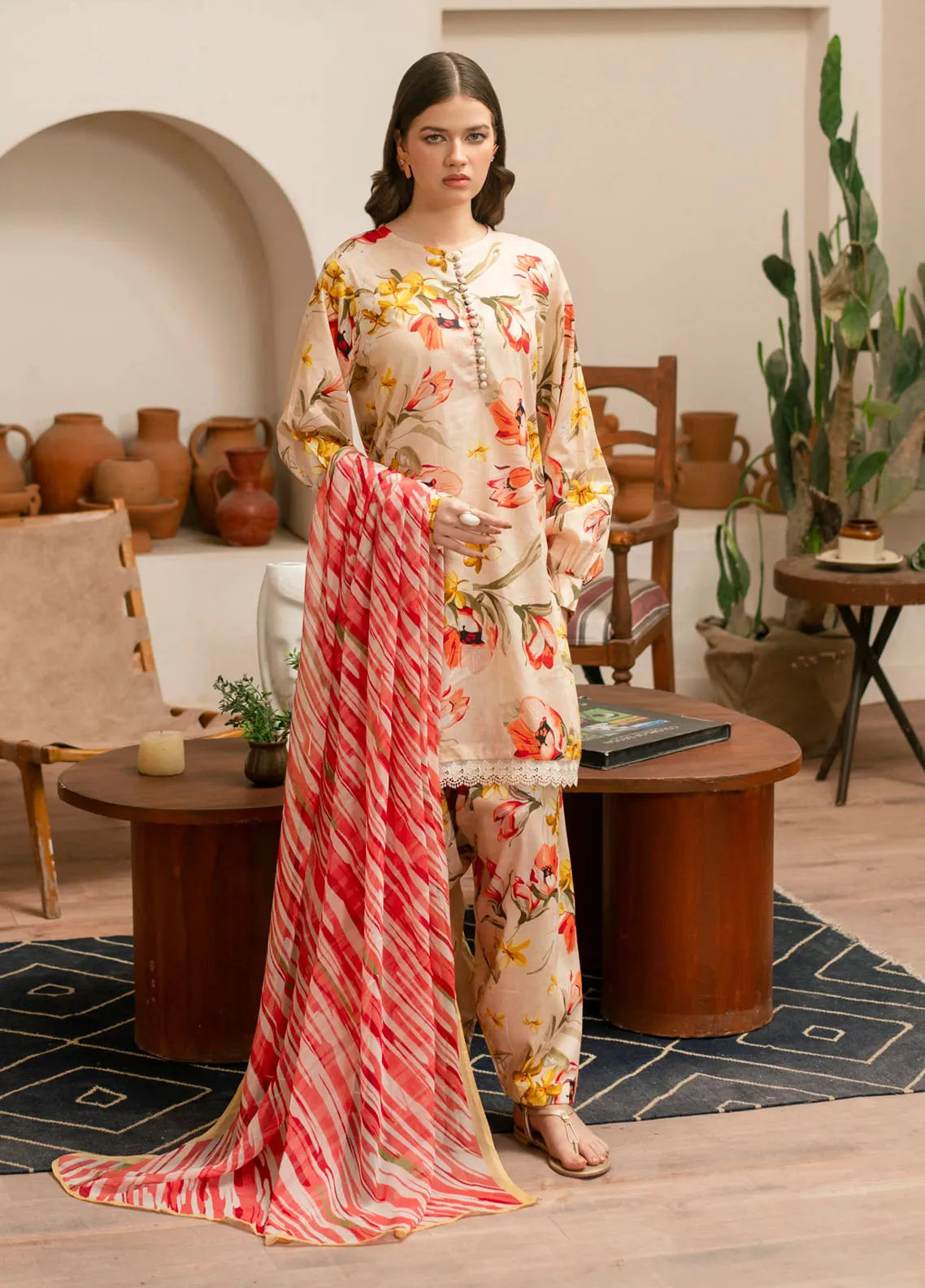 Baroque Digital Printed Lawn 3PC