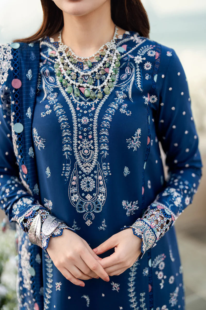 Qalamkar Cambric Embroidered 3PC
