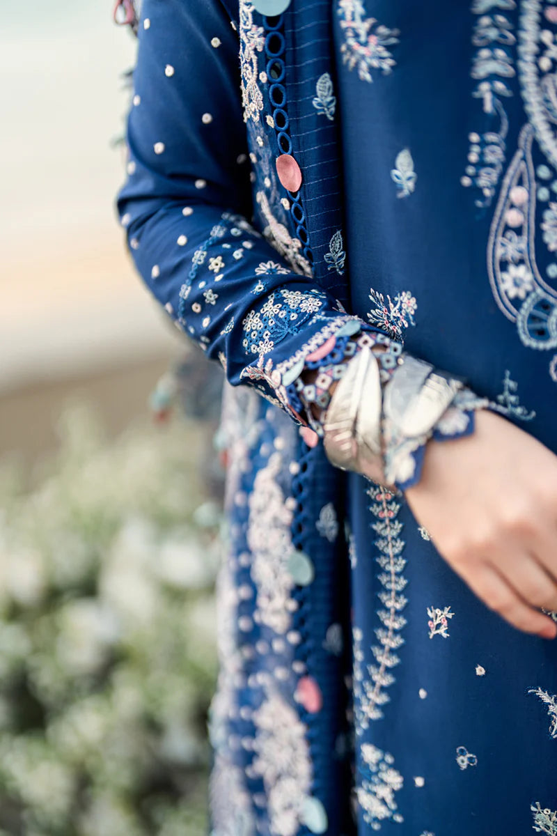 Qalamkar Cambric Embroidered 3PC