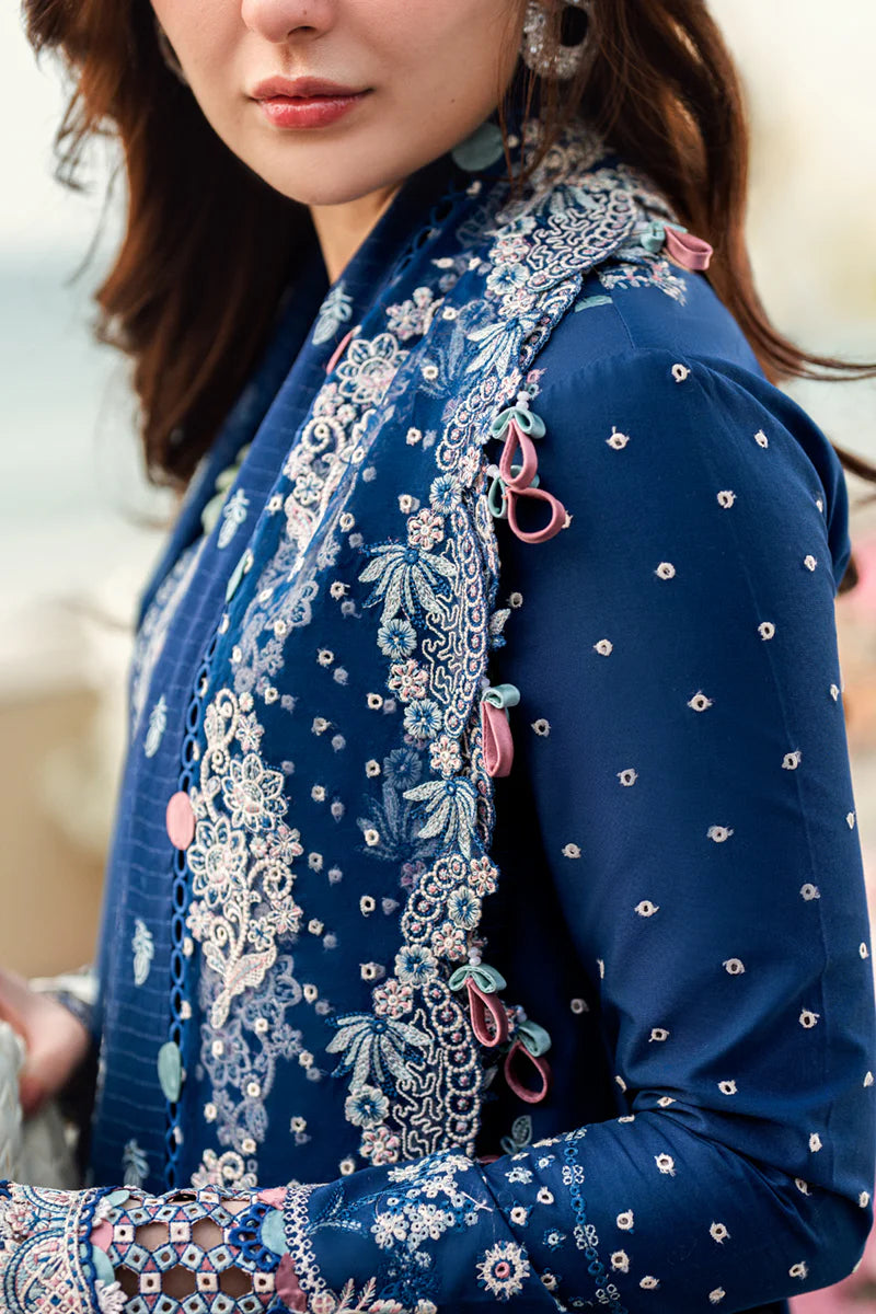 Qalamkar Cambric Embroidered 3PC