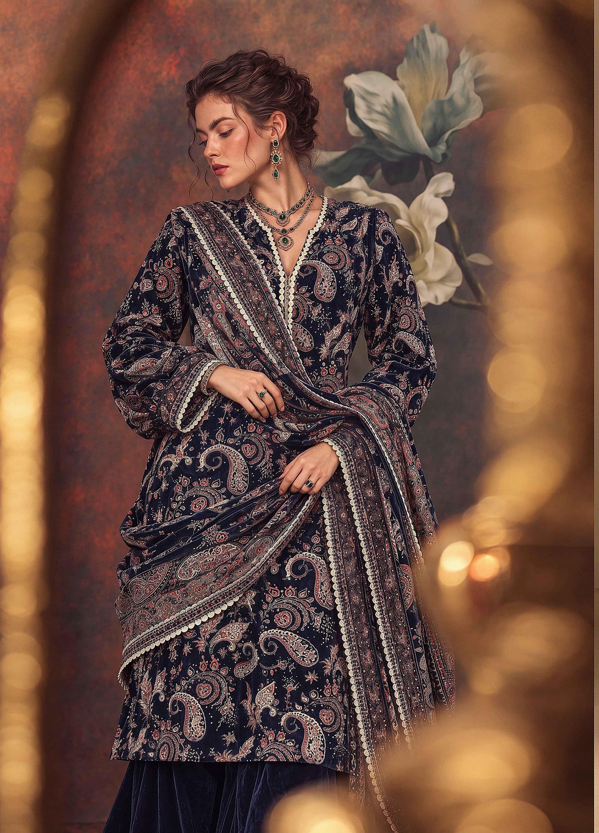 Victoria By Omre Vol-208 Luxury Embroidered Velvet'26