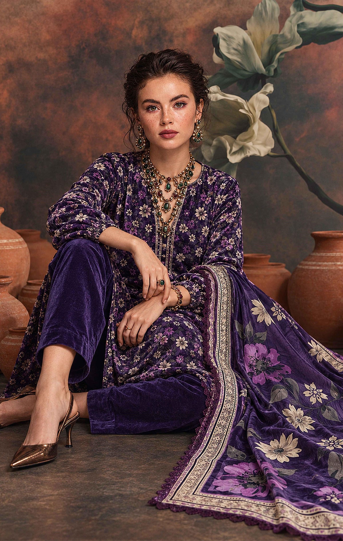 Victoria By Omre Luxury Embroidered Velvet'26