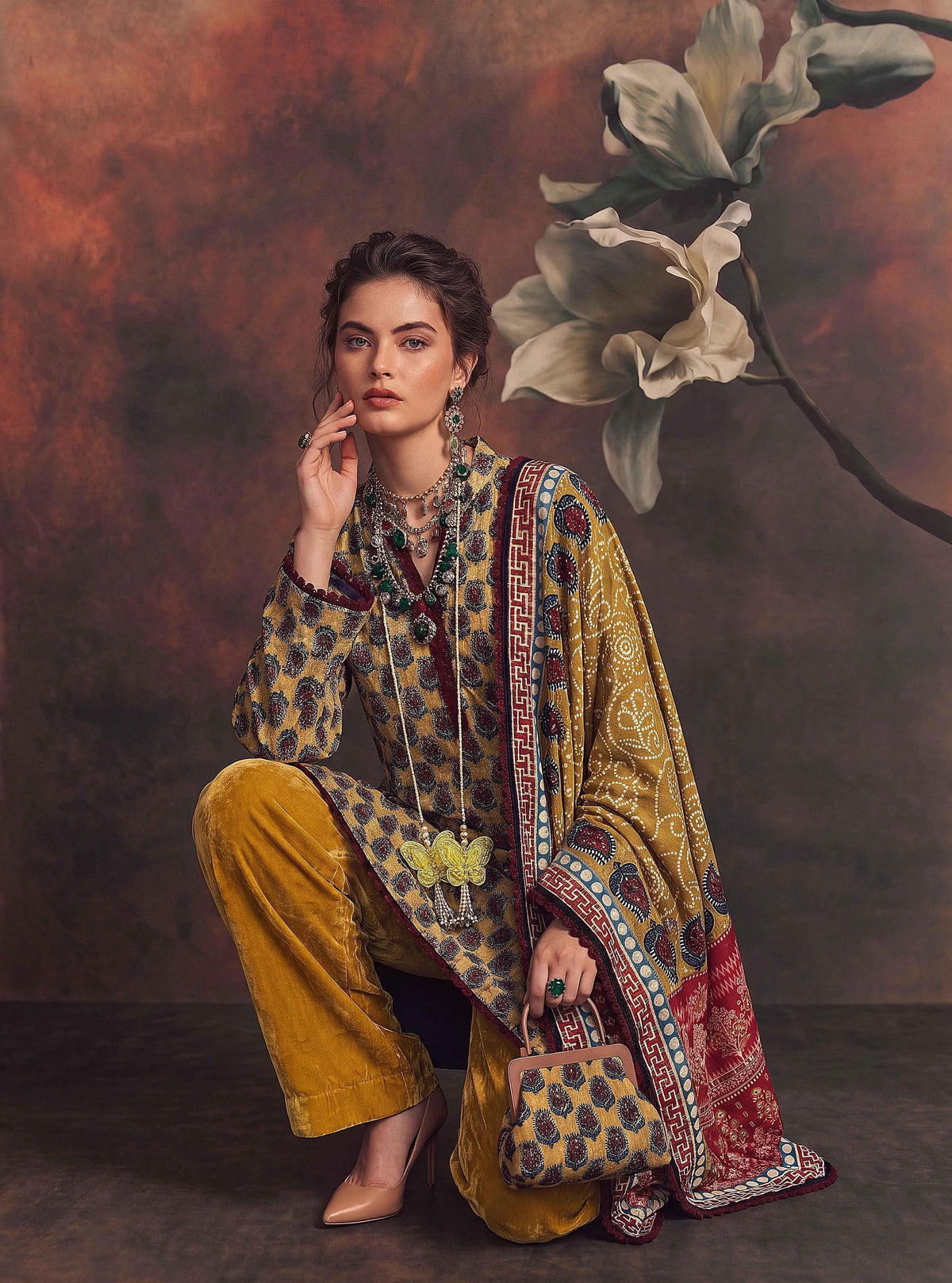 Victoria By Omre Luxury Embroidered Velvet'26