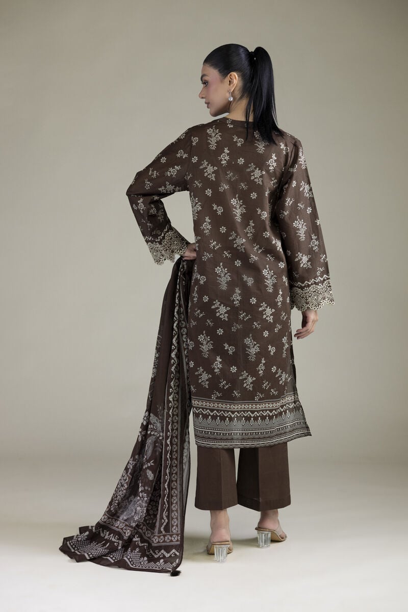Khaadi Embroidered Lawn 3PC