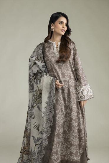 Khaadi Embroidered Lawn 3PC