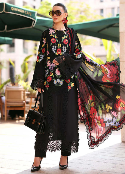Maria B Plain Embroidered Lawn 3PC