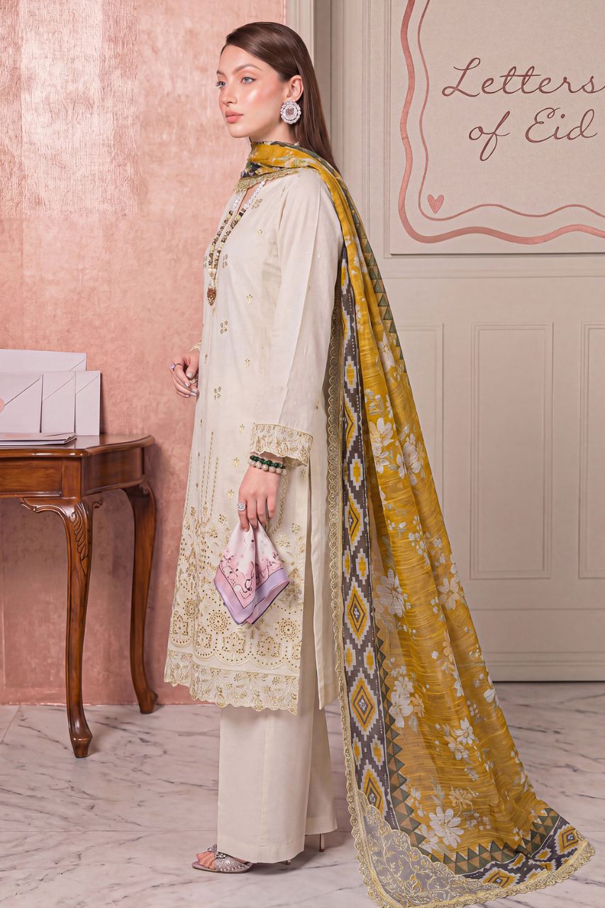 Morocco By Anaya Noor Emb Chickenkari Lawn 3PC