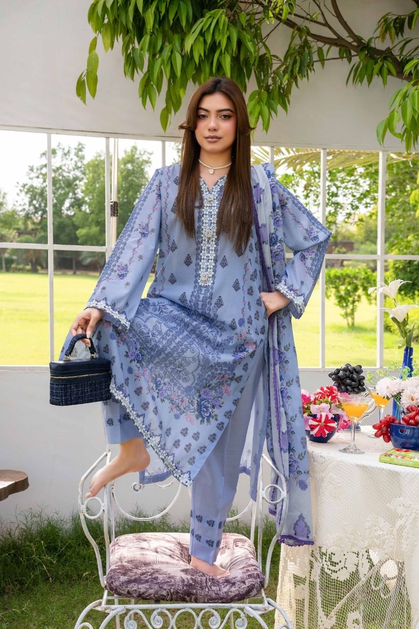 Raabi Premium Printed Lawn 3PC