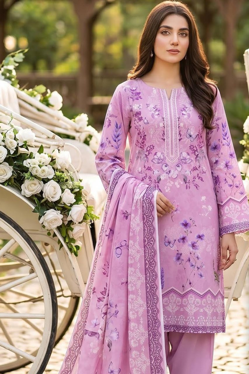 Mashaim Digital Printed Lawn 3PC