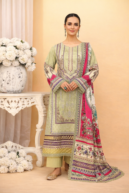 Aangan Digital Printed Lawn 3PC