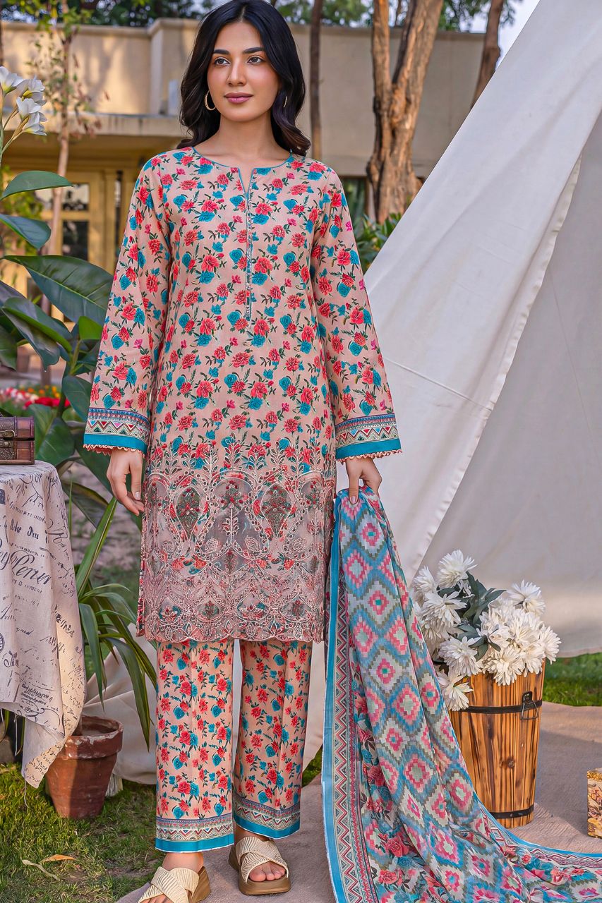 Aabroo By Anaya Noor Emb With Laser-Cut Lawn 3PC
