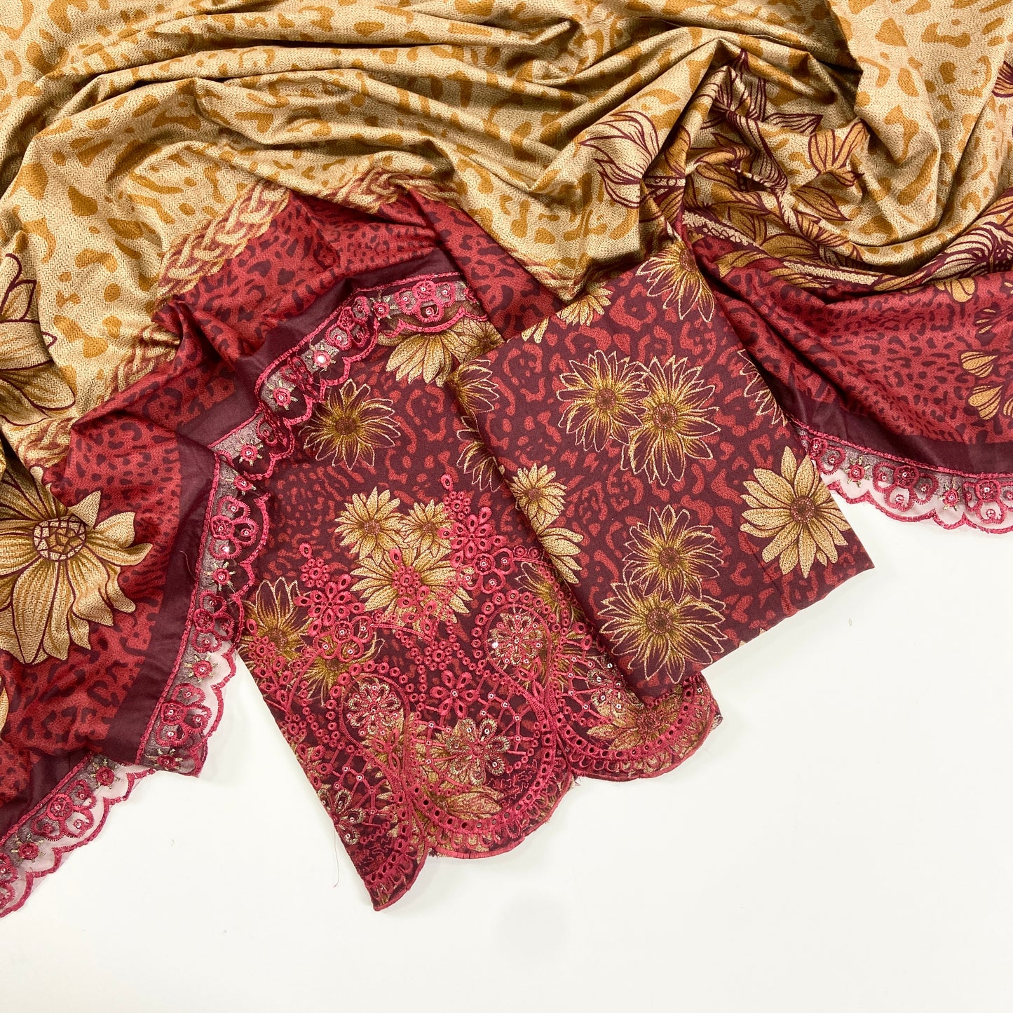 Ramsha Embroidered Dhanak 3PC