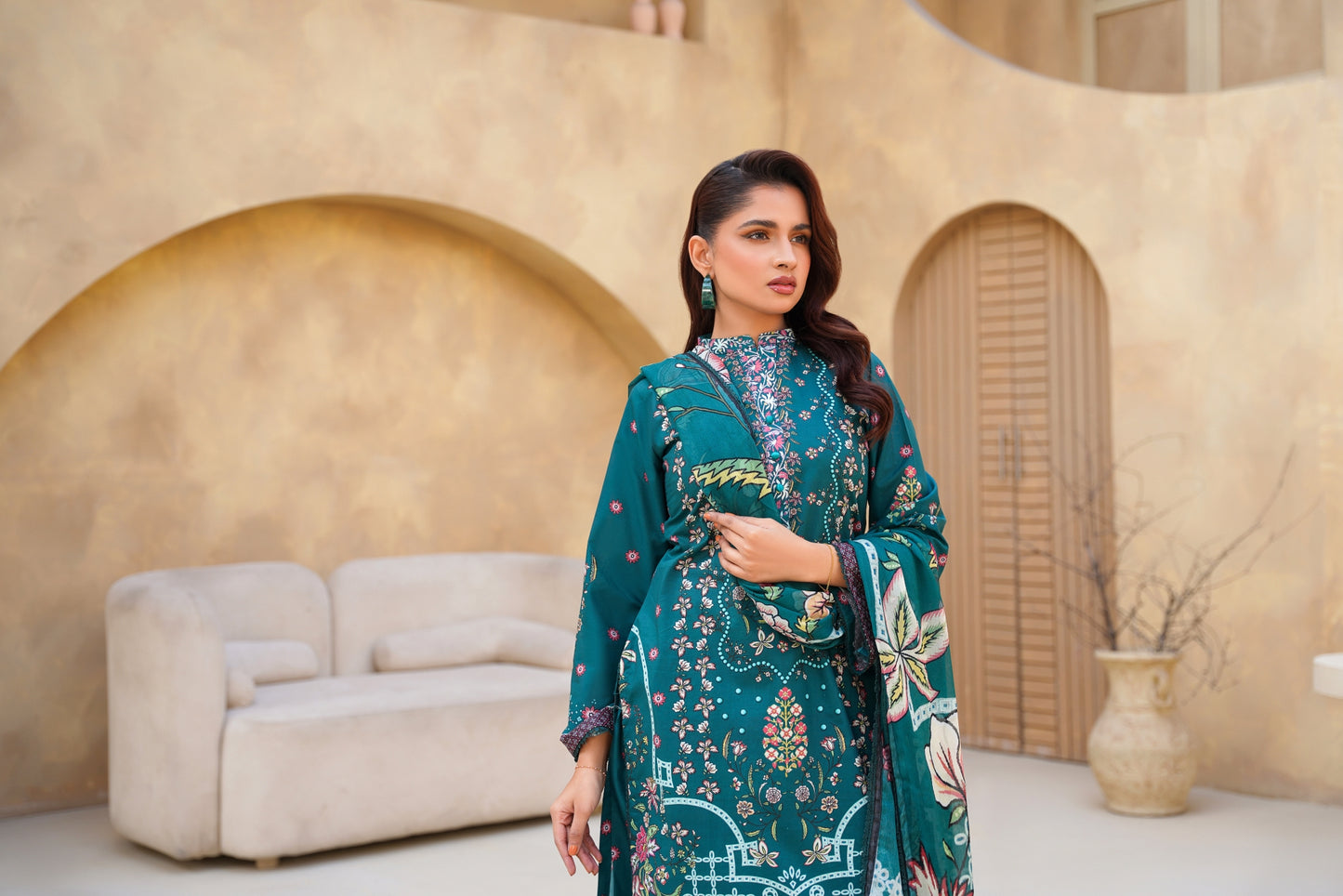Floral By Anaya Noor Digital Printed Lawn 3PC
