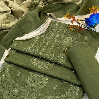 Anaya Noor Winter 2026 Plain Emb Khaddar 3PC