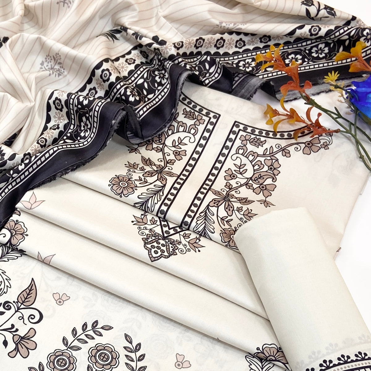 Nirvana By Shanaya Digital Printed Linen 3PC