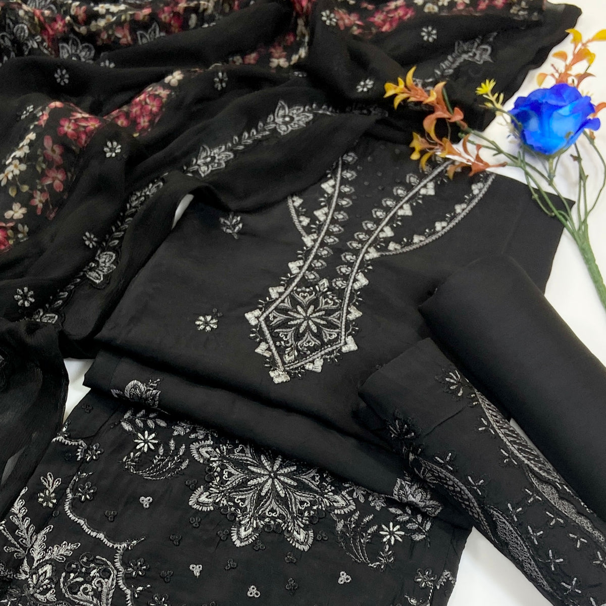Lazer Kari By Anaya Noor Emb Viscose 3PC