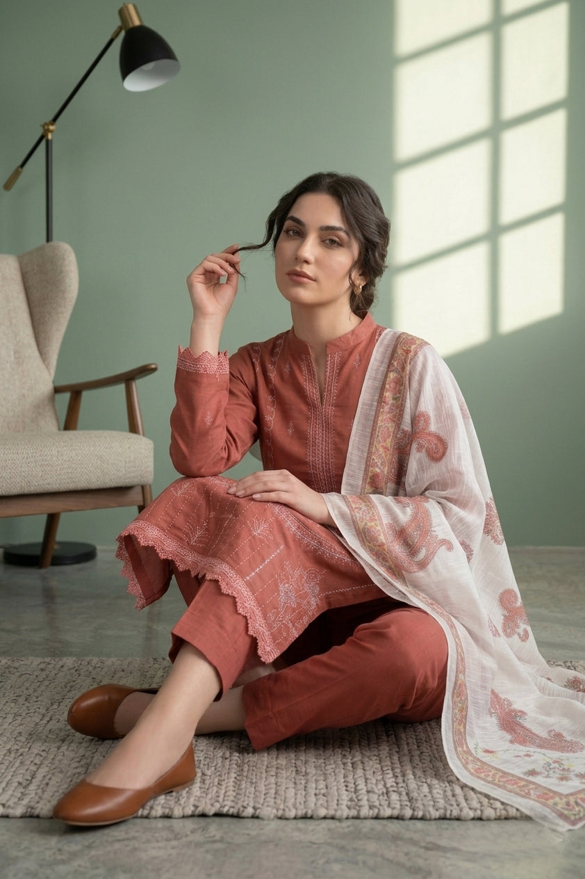 Florent By Anaya Noor Embroidered 3PC