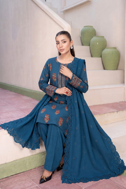 Fasana By Shanaya Plain Emb Dhanak 3PC